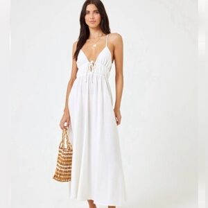Lspace white plays vista dress maxi long tank size L l*space